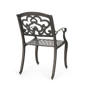 Cast Aluminum Dining Chair With Hand Crafted Details - Copper - R&R Furniture Gallery (Fountain Valley, CA)