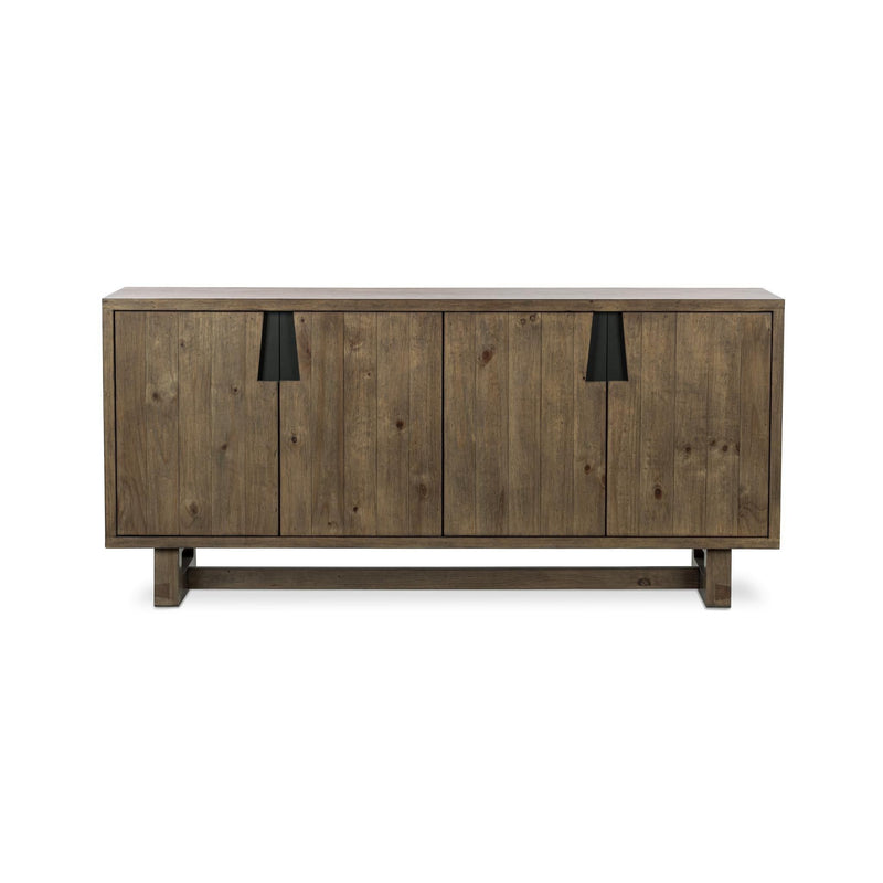 Lyra - 4 Door Buffet - Smoke Brown - R&R Furniture Gallery (Fountain Valley, CA)