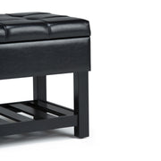 Saxon - Upholstered Transitional Storage Ottoman Bench - R&R Furniture Gallery (Fountain Valley, CA)