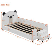 Upholstered Daybed With Bear Shaped Headboard, Hydraulic System And Breathable Fence - R&R Furniture Gallery (Fountain Valley, CA)