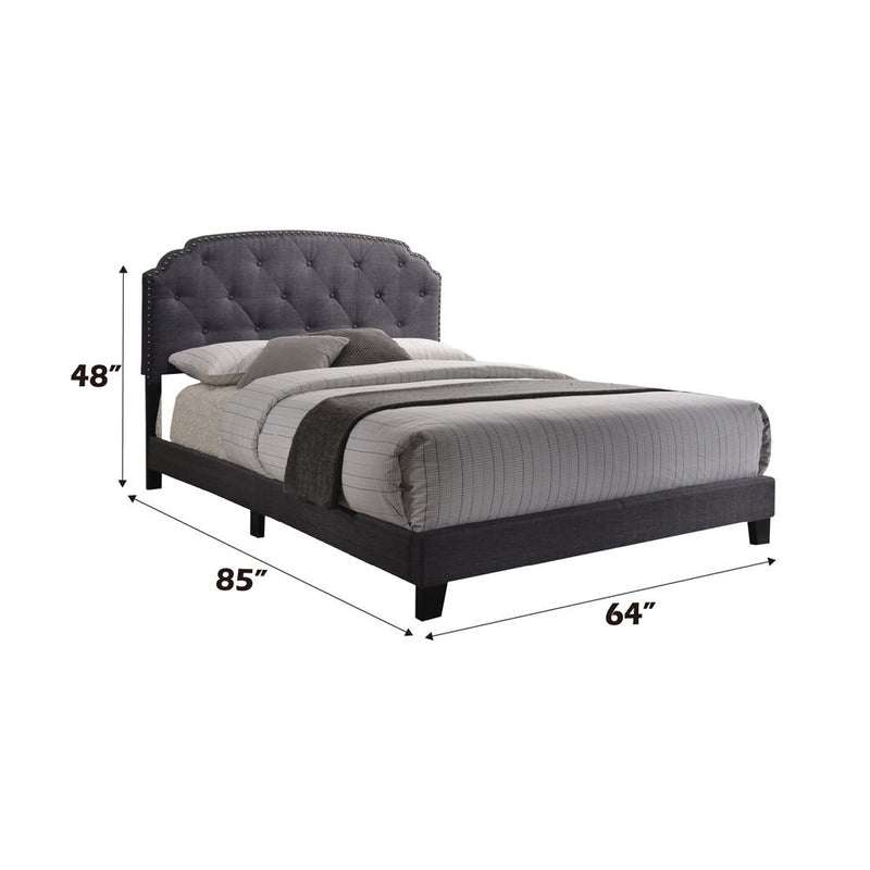 Tradilla - Queen Bed - Gray Fabric - R&R Furniture Gallery (Fountain Valley, CA)