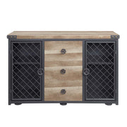 Edina - Server - Oak & Sandy Black - R&R Furniture Gallery (Fountain Valley, CA)