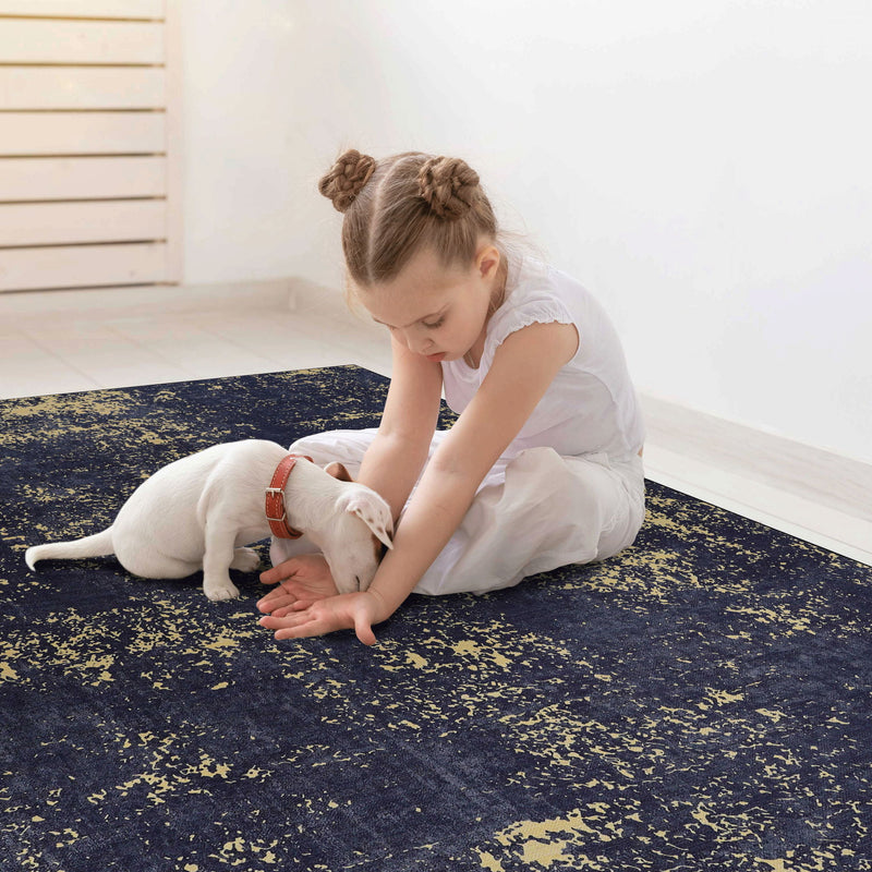 Maval - Abstract Washable Area Rug - R&R Furniture Gallery (Fountain Valley, CA)