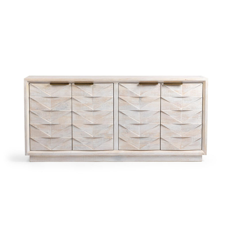 Classic Home Marvin buffet with wood finish and cabinet storage, featuring sleek design and modern hardware.