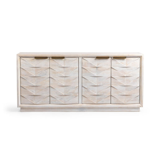 Classic Home Marvin buffet with wood finish and cabinet storage, featuring sleek design and modern hardware.