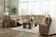 Signature Design by Ashley Durapella power reclining sectional set with six pieces, plush cushions, and modern living room style.