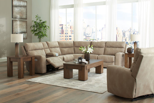 Signature Design by Ashley Durapella power reclining sectional set with six pieces, plush cushions, and modern living room style.