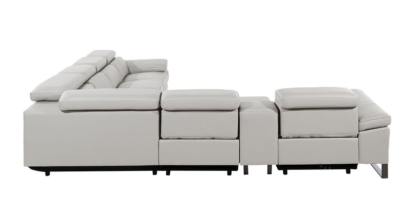1246 - 7-Piece L-Shaped Modular Power Reclining Sectional With 4 Power Recliners And Power Headrests