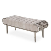Roxbury Park - Tufted Bench - Stainless Steel - R&R Furniture Gallery (Fountain Valley, CA)