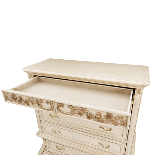 Platine de Royale - 6-Drawer Chest - Champagne - R&R Furniture Gallery (Fountain Valley, CA)