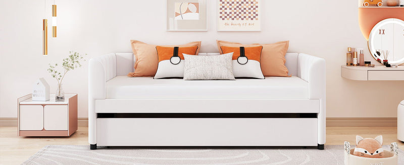 Upholstered Daybed With Ergonomic Design Backrest - R&R Furniture Gallery (Fountain Valley, CA)
