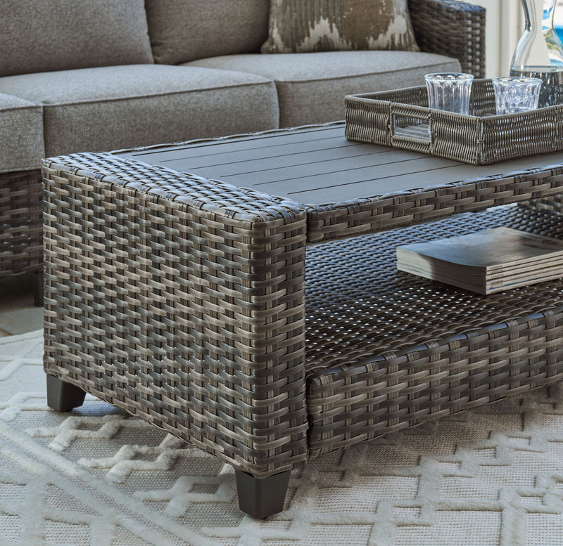 Oasis Court - Sofa, Chairs, Table Set (Set of 4) - Gray - R&R Furniture Gallery (Fountain Valley, CA)