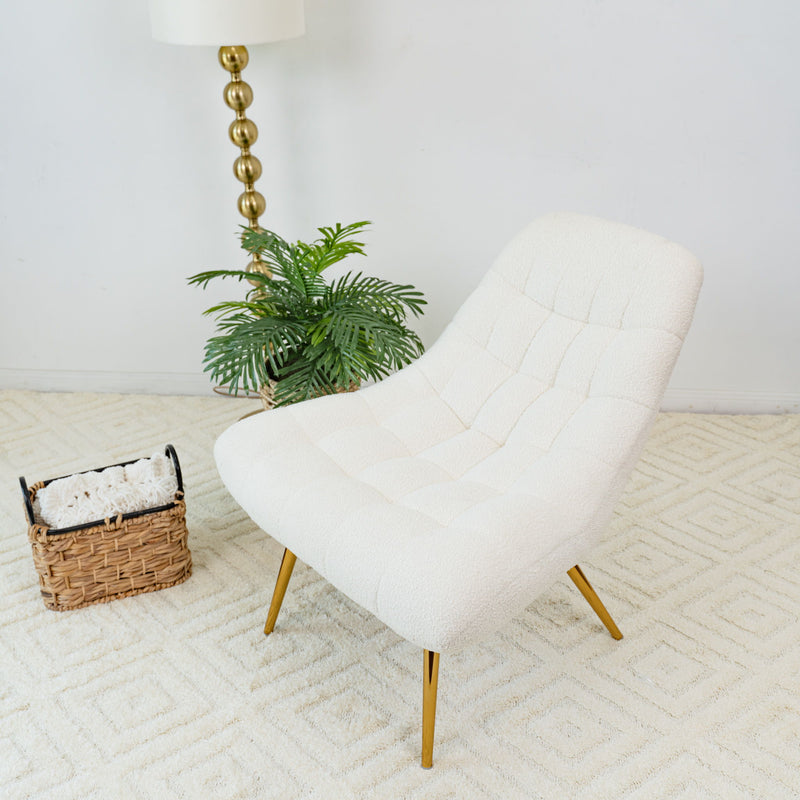 Aubrey - French Boucle Lounge Chair - R&R Furniture Gallery (Fountain Valley, CA)