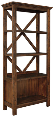Baldridge - Large Bookcase - Rustic Brown - R&R Furniture Gallery (Fountain Valley, CA)