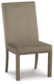 Chrestner - Dining UPH Side Chair (Set of 2) - Gray / Brown - R&R Furniture Gallery (Fountain Valley, CA)