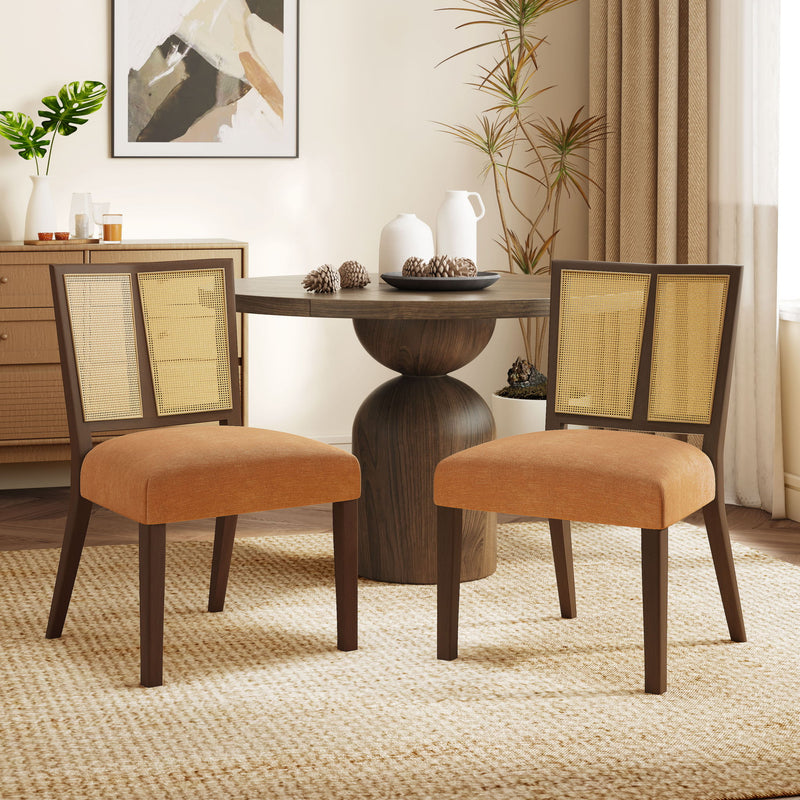 Mid Century Rattan Dining Chair Without Arms Set - R&R Furniture Gallery (Fountain Valley, CA)