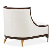Belmont Place - Accent Chair - Cream / Espresso - R&R Furniture Gallery (Fountain Valley, CA)