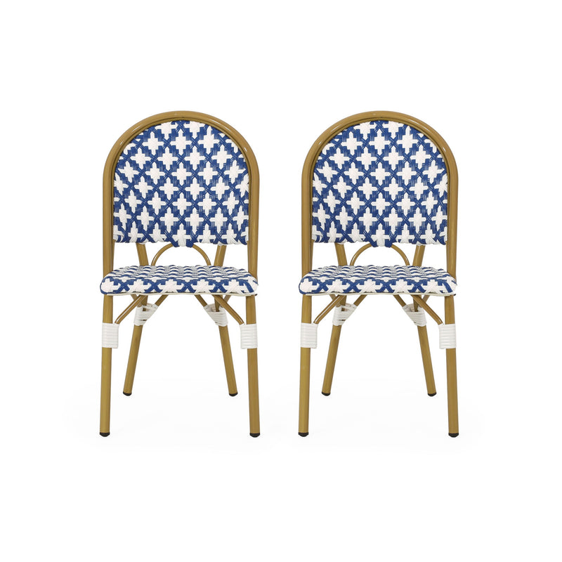Chic French Bistro Chair With Durable Rattan And Aluminum Frame - R&R Furniture Gallery (Fountain Valley, CA)