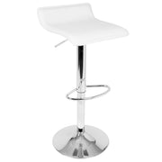 Lumi Source 3-piece bistro bar set with square tables and adjustable oval footrests, modern contemporary dining room furniture.