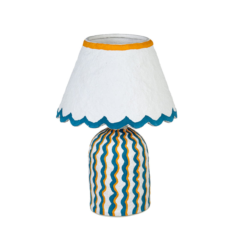 Blum - Scalloped Cotton Mache Table Lamp - R&R Furniture Gallery (Fountain Valley, CA)