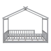 Bed House Bed Frame With Fence - R&R Furniture Gallery (Fountain Valley, CA)