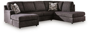 Signature Design by Ashley Lentiz stationary sectional sofa with plush cushions and a modern design for comfortable living space.