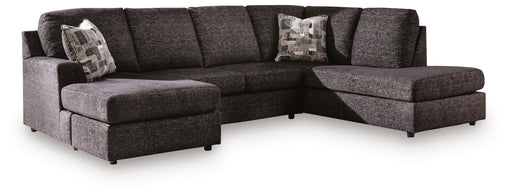 Signature Design by Ashley Lentiz stationary sectional sofa with plush cushions and a modern design for comfortable living space.