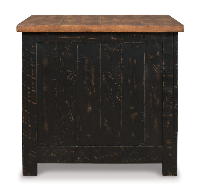 Valebeck - Rectangular End Table - Black / Brown - R&R Furniture Gallery (Fountain Valley, CA)