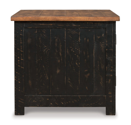 Valebeck - Rectangular End Table - Black / Brown - R&R Furniture Gallery (Fountain Valley, CA)