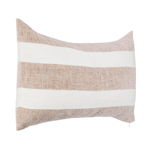 Classic Home Eleanor 14x26-inch natural ivory accent pillow with soft fabric and subtle texture for cozy home decor.