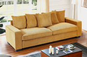 Luxe Sofa With 5 Matching Toss Pillows, Sleek Design, Spacious And Comfortable 3 Seater Couch - R&R Furniture Gallery (Fountain Valley, CA)