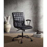 Barack - Office Chair - Vintage Black Top Grain Leather & Aluminum - R&R Furniture Gallery (Fountain Valley, CA)