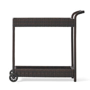 Resin Wicker Bar Cart With Metal Frame - Brown - R&R Furniture Gallery (Fountain Valley, CA)