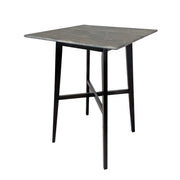 Modern Noble House bar height dining table with rubberwood legs and laminate tabletop, ideal for contemporary bar or kitchen spaces.