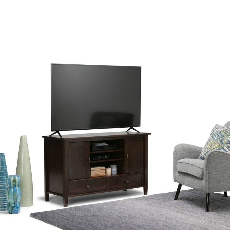 Warm Shaker - TV Media Stand Handcrafted - R&R Furniture Gallery (Fountain Valley, CA)