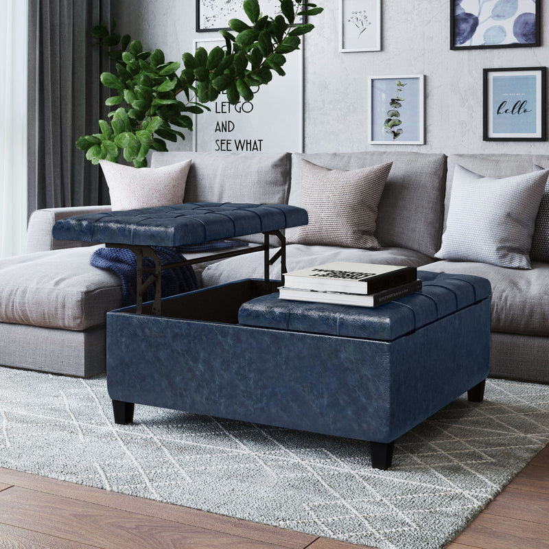 Harrison - Upholstered Coffee Table Storage Ottoman - R&R Furniture Gallery (Fountain Valley, CA)