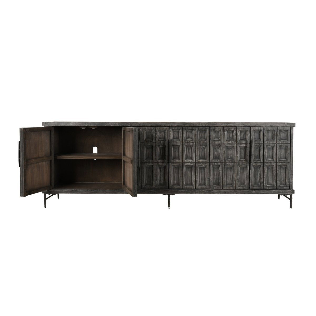 Willmark - 6 Door Iron Leg Sideboard - R&R Furniture Gallery (Fountain Valley, CA)