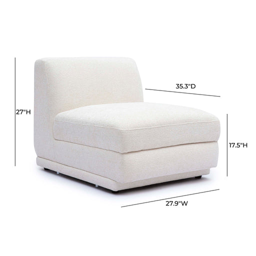 Perry - Modular Armless Chair - Cream - R&R Furniture Gallery (Fountain Valley, CA)