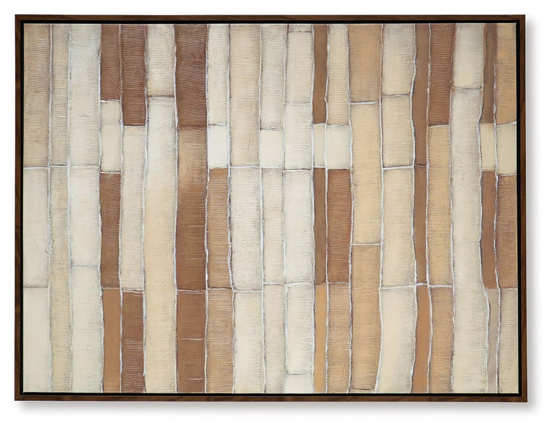 Kalanmore - Wall Art - Brown / Tan / White - R&R Furniture Gallery (Fountain Valley, CA)