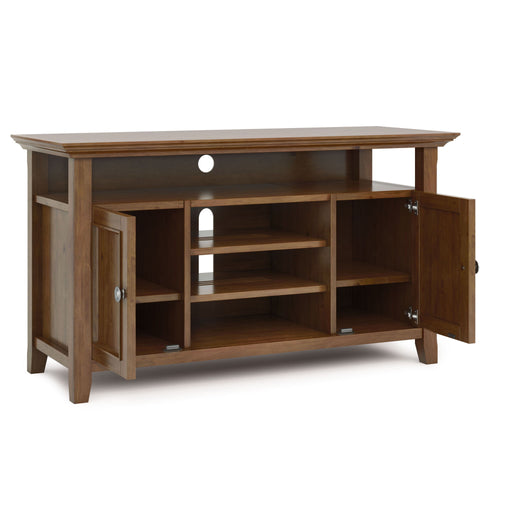 Amherst - TV Media Stand - Medium Saddle Brown - R&R Furniture Gallery (Fountain Valley, CA)