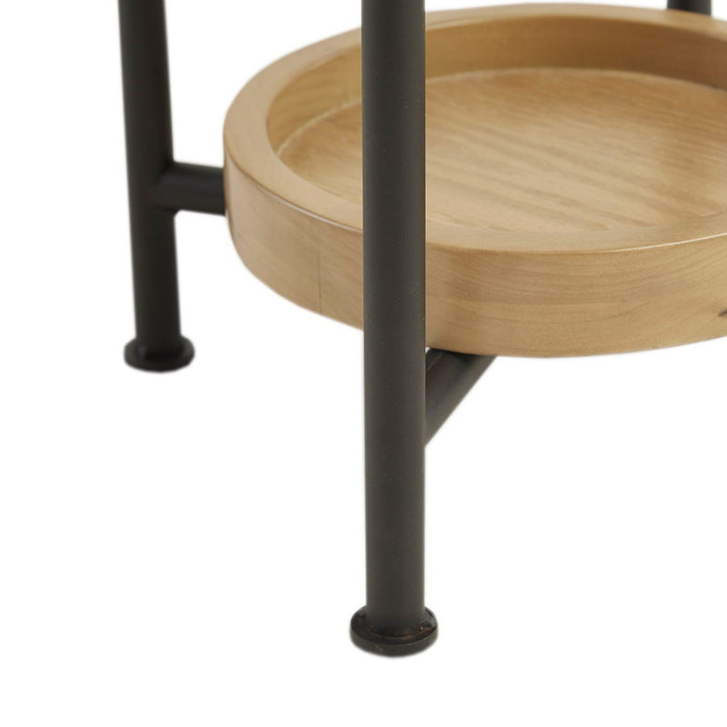 Oval End Table - White / Natural - R&R Furniture Gallery (Fountain Valley, CA)