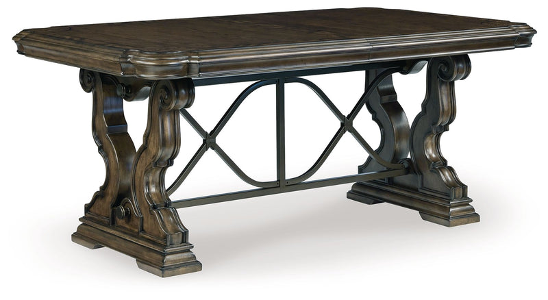 Maylee - Dining Extension Table - Dark Brown - R&R Furniture Gallery (Fountain Valley, CA)