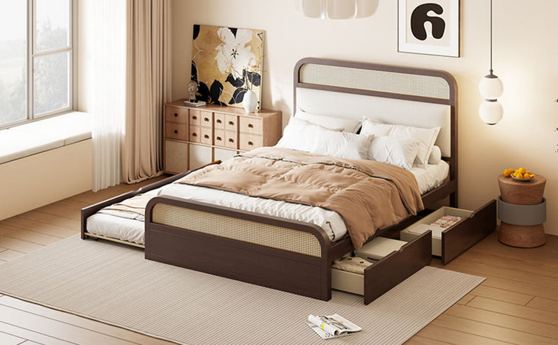 Platform Bed With Trundle And 2 Drawers - R&R Furniture Gallery (Fountain Valley, CA)