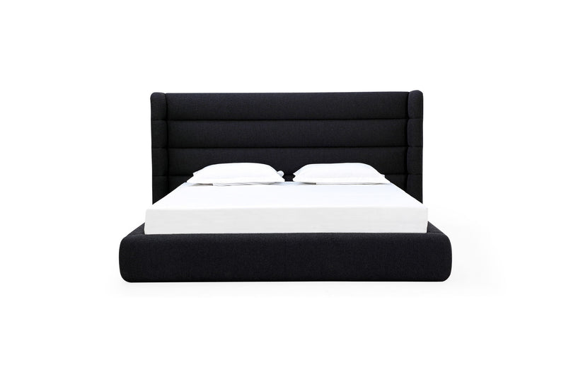 Frank California King-size Upholstered Wingback Platform Bed in Ember Boucle (2026)