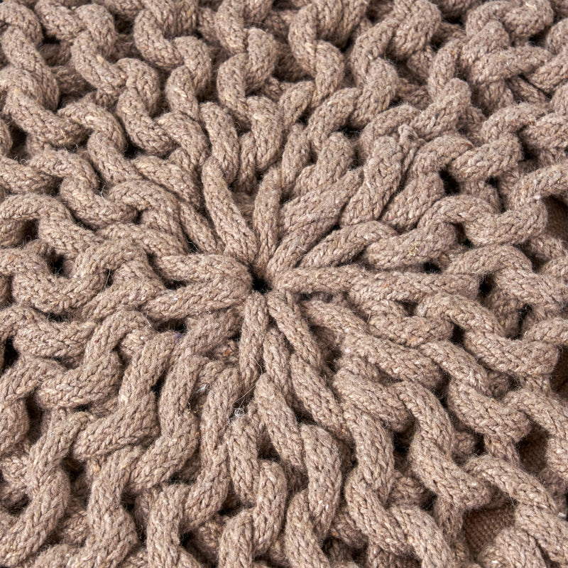 Moro - Knitted Round Pouf With Pumpkin Shape - R&R Furniture Gallery (Fountain Valley, CA)