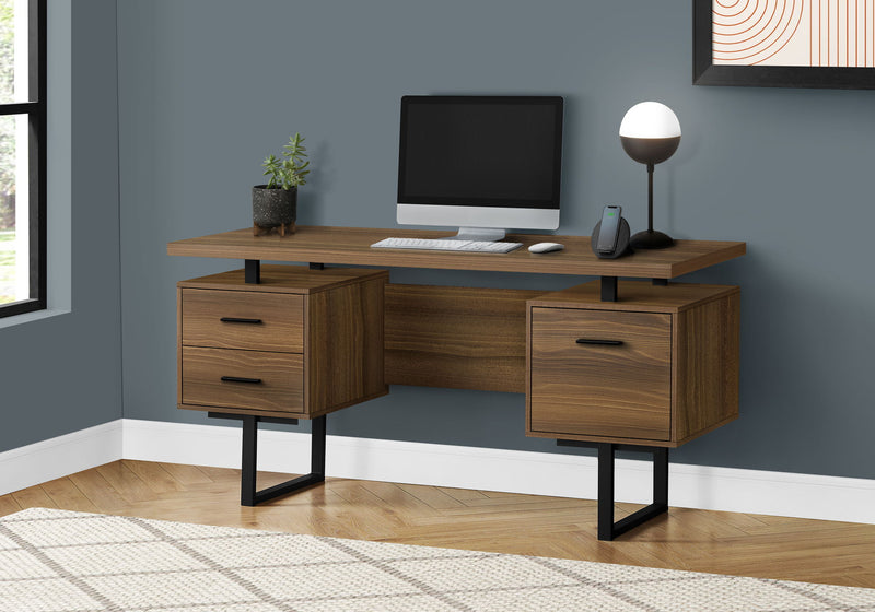 Computer Desk For Home Office, Laptop, Left, Right Set - Up, Storage Drawers, Contemporary & Modern - R&R Furniture Gallery (Fountain Valley, CA)
