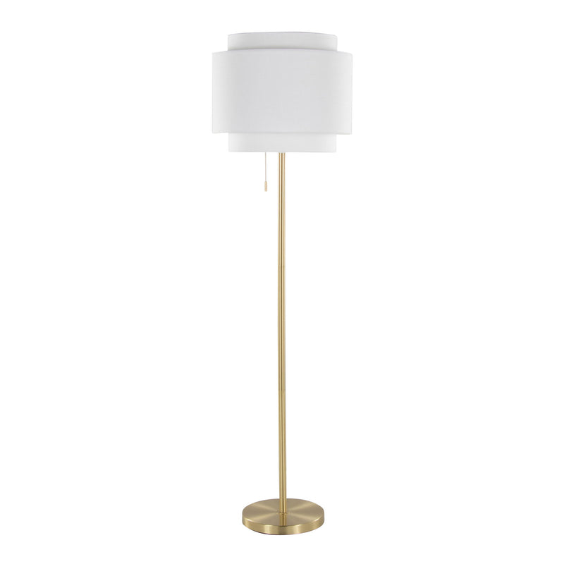Modern Lumi Source Tier contemporary floor lamp with sleek design and adjustable arm, ideal for living room or office lighting.
