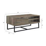 Homare - Coffee Table - Rustic Oak & Black - R&R Furniture Gallery (Fountain Valley, CA)