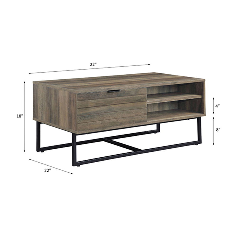 Homare - Coffee Table - Rustic Oak & Black - R&R Furniture Gallery (Fountain Valley, CA)