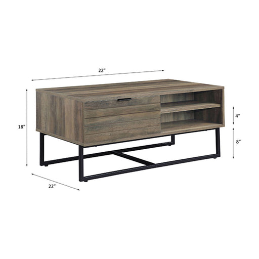 Homare - Coffee Table - Rustic Oak & Black - R&R Furniture Gallery (Fountain Valley, CA)